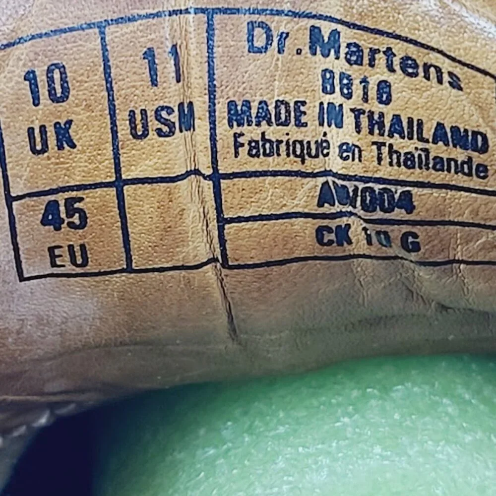 Dr. Martens Men's Brown 8B16 Split Toe Chunky Leather Dress Oxford Shoes Size 11
